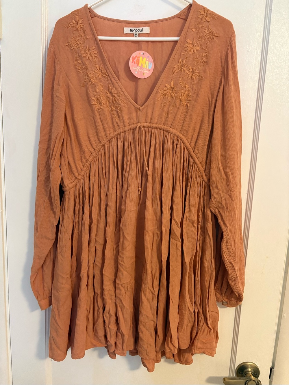 NWT Ripcurl embroidered Tunic dress Beach Cover Up